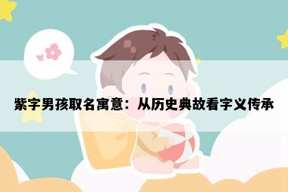 紫字男孩取名寓意：从历史典故看字义传承