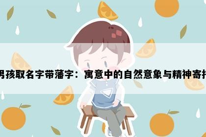 男孩取名字带藩字：寓意中的自然意象与精神寄托