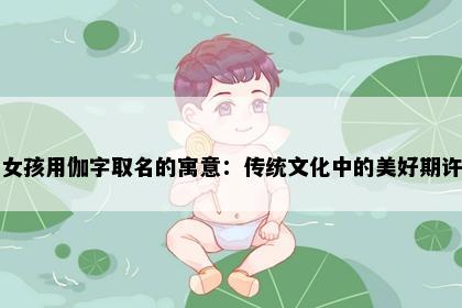女孩用伽字取名的寓意：传统文化中的美好期许