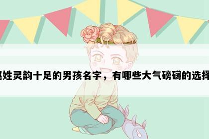 赵姓灵韵十足的男孩名字，有哪些大气磅礴的选择？